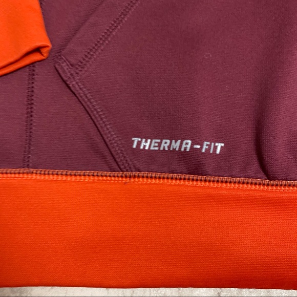 VT Virginia Tech sweatshirt Nike medium maroon and orange - Picture 2 of 12